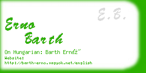 erno barth business card